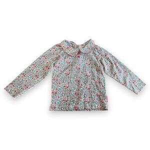 Joules Girls Floral Long Sleeve Tee - Pink, Green, Blue